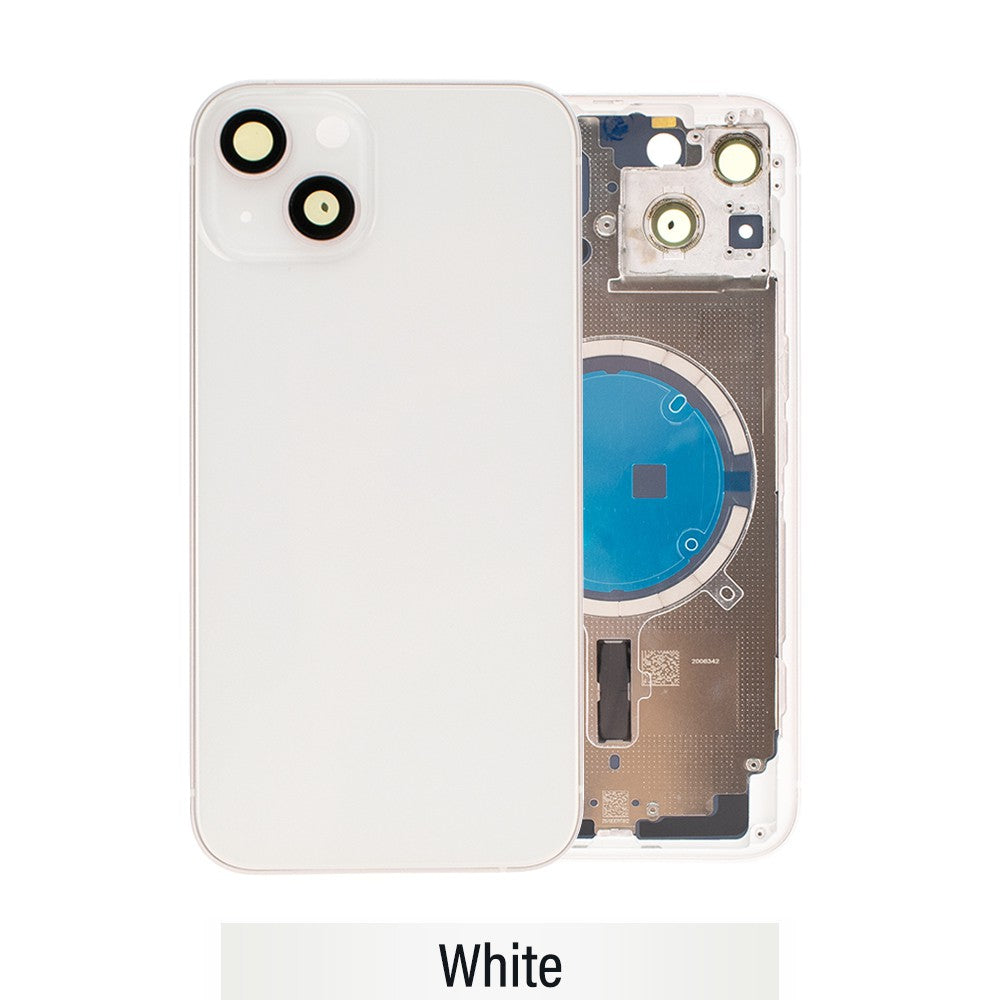 Rear Housing for iPhone 13 (NO LOGO)-White Rear Housing for iPhone 13 (NO LOGO)-White